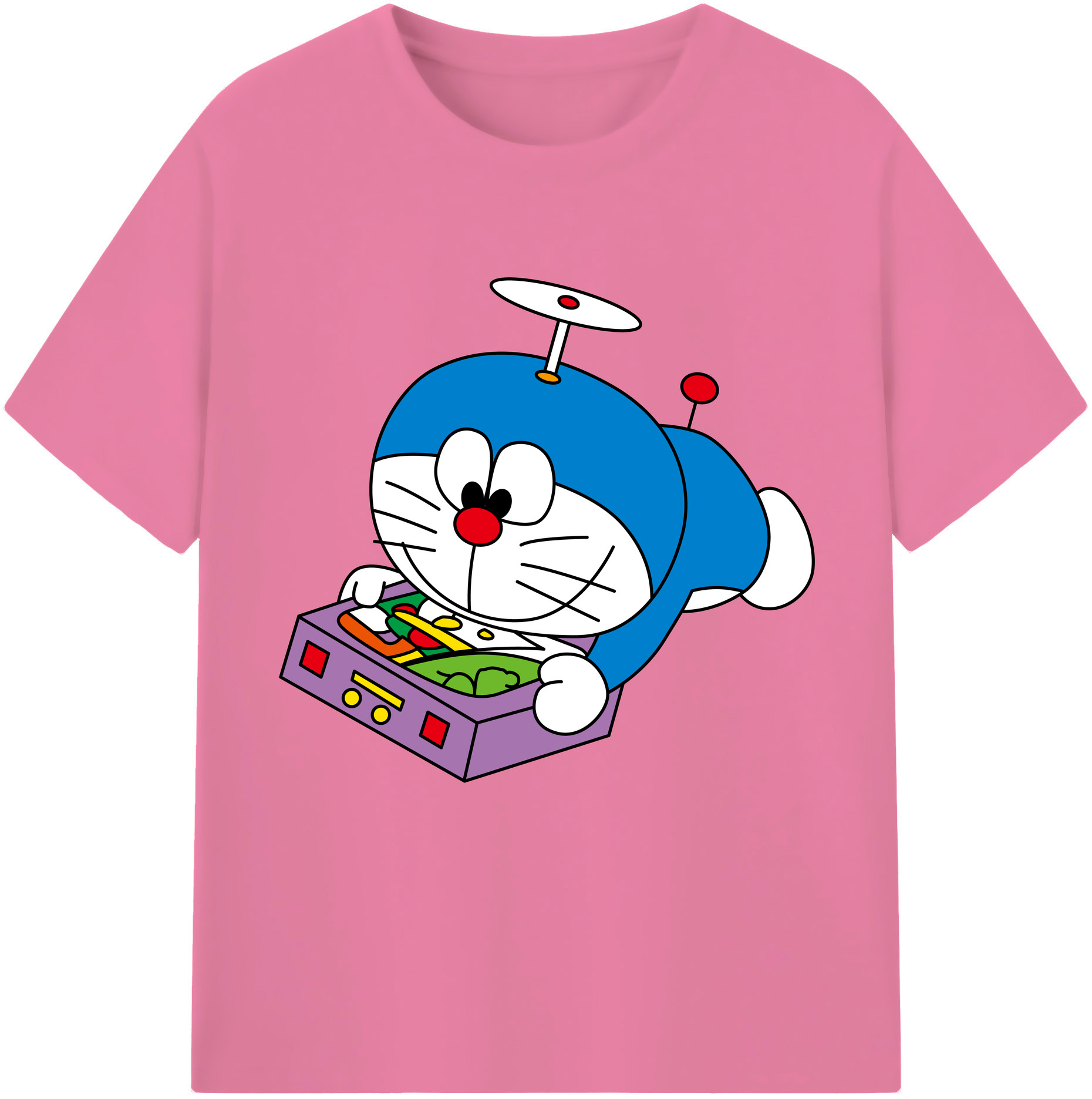 （画像用） ドラえもん Doraemon 綿100％半袖Tシャツ（フロントプリント）